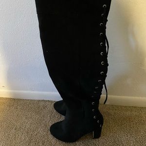 Black over the knee boots